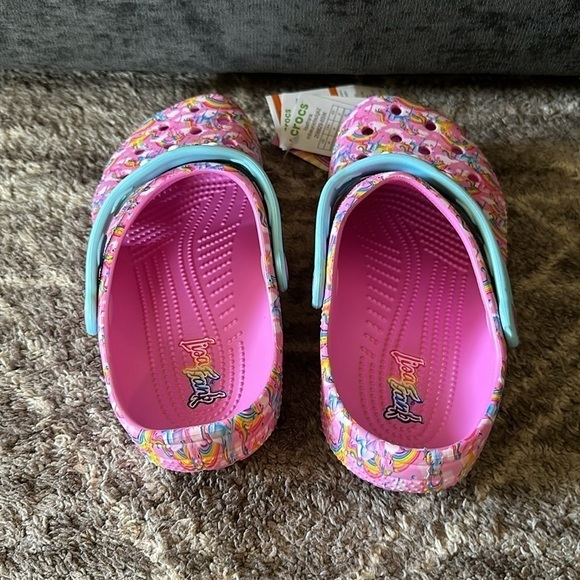 NWT Crocs Lisa Frank Classic Clogs Girls - Picture 3 of 4